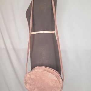 Vintage Brown Suede Crossbody Bag Small Minimalist Boho